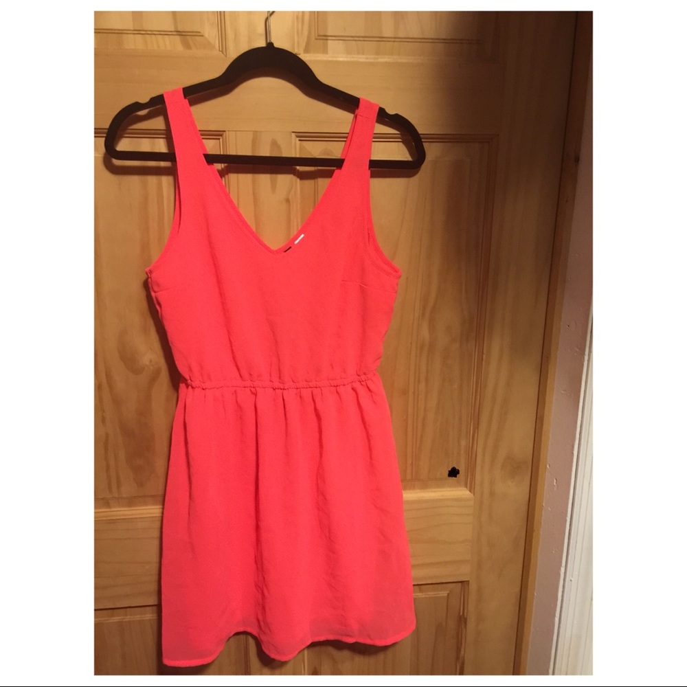 Coral Colored Sleeveless Dress